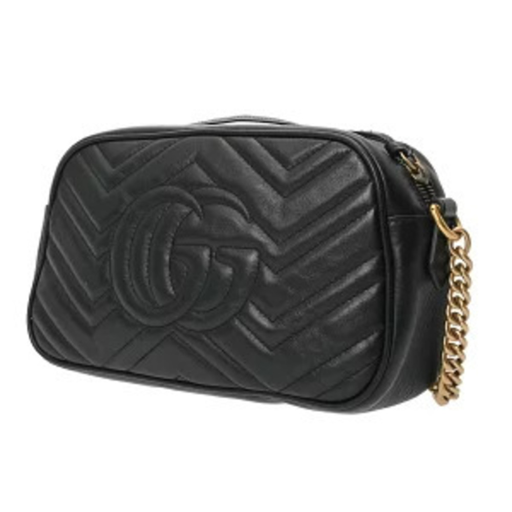 Gucci GG Marmont Camera Bag Black Quilted Leather Shoulder - Picture 2 of 9